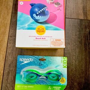 Speedo Swimming Goggles Age 3-6 & Beach Ball